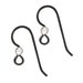 TierraCast Earwires-BLACK NIOBIUM + 3mm Sterling Silver Bead (4)