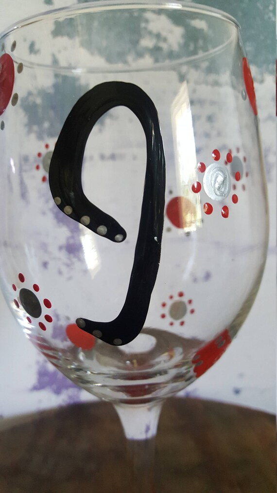 J Wineglass, Wine Lover Wineglass, Monogram wineglass, initial wineglass