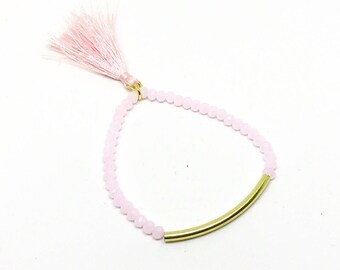 Pink Bracelet - Tassel Bracelet