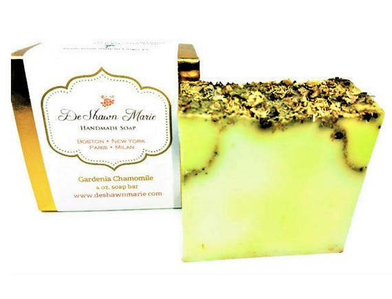 SOAP- Gardenia Chamomile Soap - Gardenia Soap - Handmade Soap - Vegan Soap- Soap Gift, Mother's Day Gift, Birthday Gift, Floral Soap, Favors