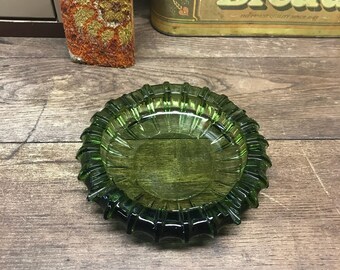 Vintage Ash Tray Olive Green
