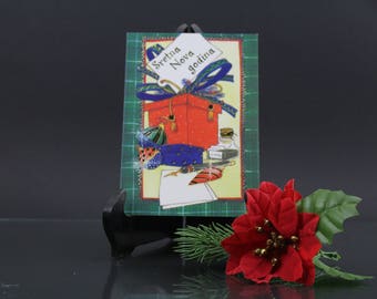Weihnachten Postkarte Vintage Postkarte Grußkarte Vintage Geschenk Idee Winter Postkarten Maria Gottes Weihnachtsmotive Tannenbaum