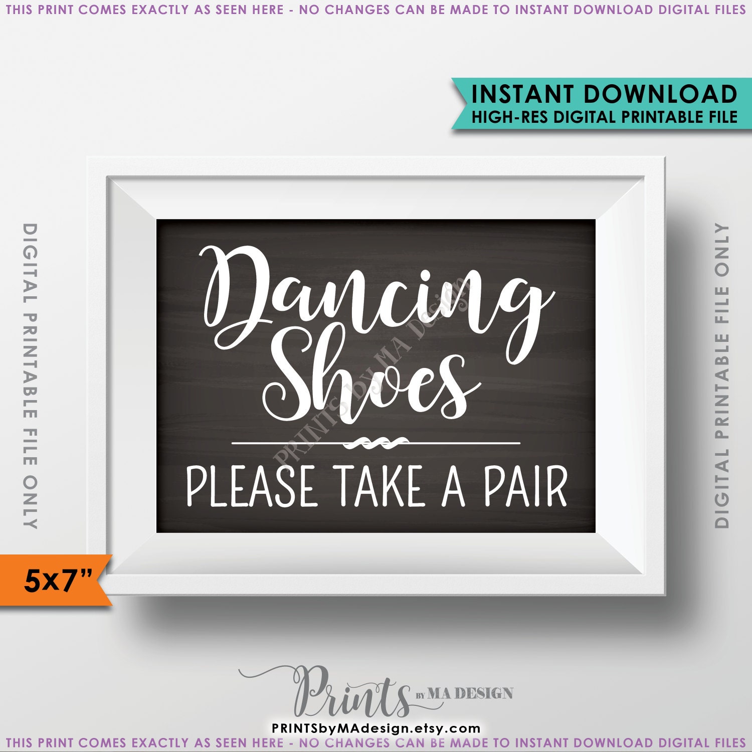 Dancing Shoes Wedding Sign Digital Dancing Shoes Wedding Sign Digital