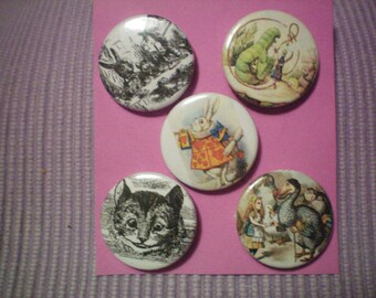 Alice in Wonderland Badges