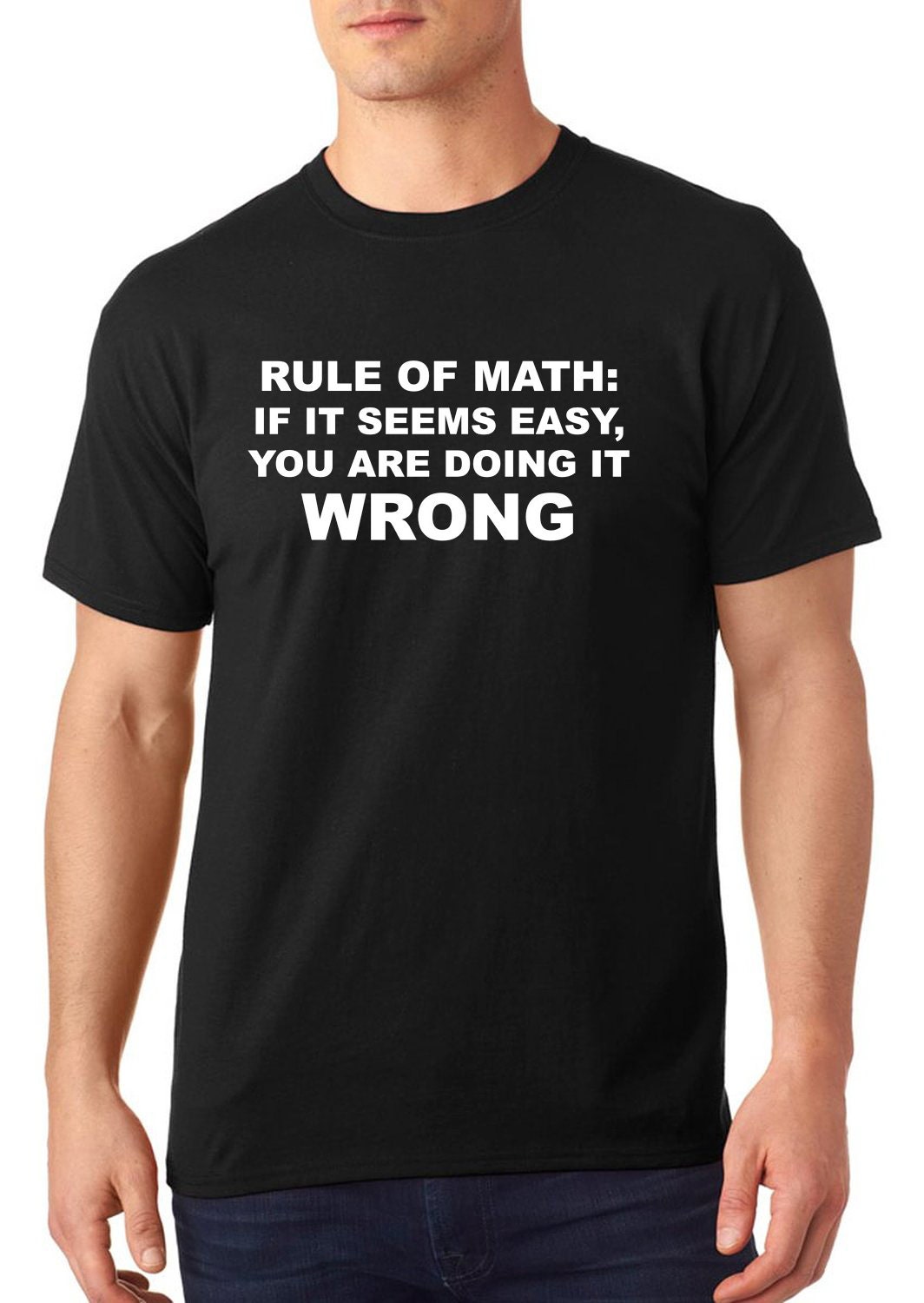 Funny Math tshirt 'Rule of math: if it seems easy you