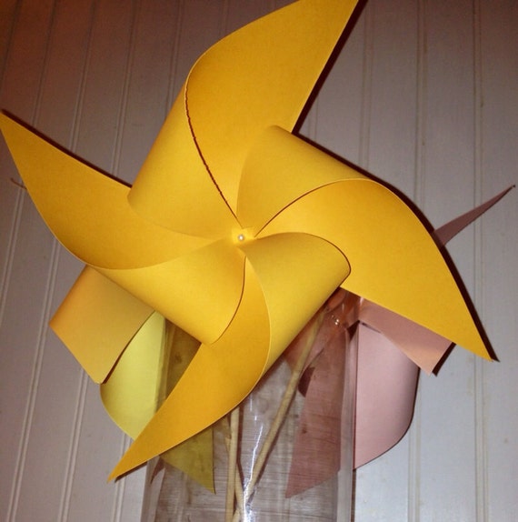 10 Custom Solid Colored Pinwheels, spinning pinwheels
