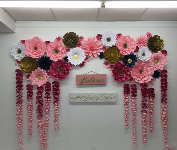 Large Paper Flowers Backdrop Wedding Arch Photo Booth Flower 