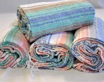 Customized Pastel Mexican Blankets