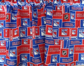 New York Rangers Handmade Hockey Valance 40 x 13