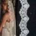 3.3 yards Lace Trim White Eyelash Embroidery Flower Bridal Wedding Fabric Headband 2.95" width