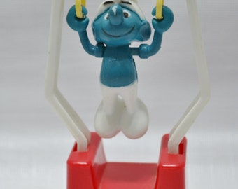 Vintage Smurf Trapeze Toy