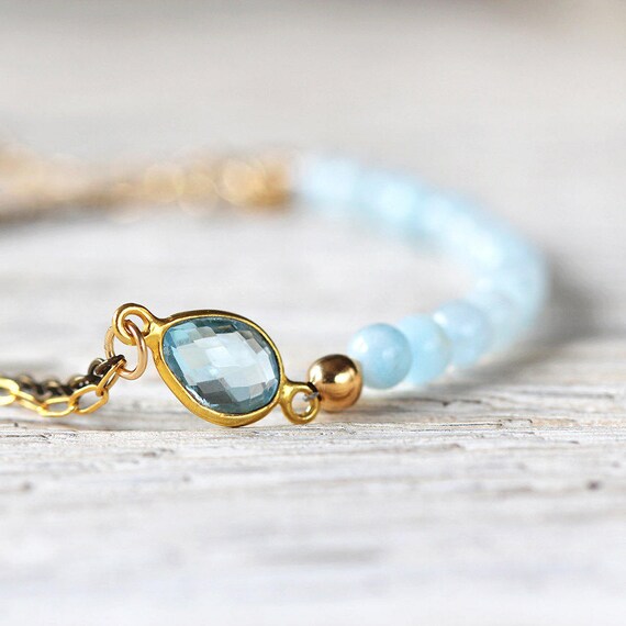 Blue Bridal Bracelet - Something Blue Bracelet