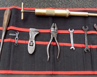 AUSTIN 7 Part Tool Kit, Austin Spanners,Pliers,Screwdriver,Enots Grease Gun etc