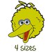 Big Bird Stitch Embroidery design. 4 Sizes.