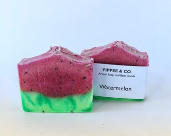 Watermelon Soap, cold process soap, summer