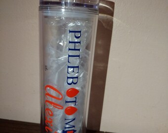 Phlebotomist Water Bottle, Phlebotomist Gift, You've got nice veins funny skinny tumbler, Phlebotomist Tumbler, 16oz Tumbler, Custom Tumbler