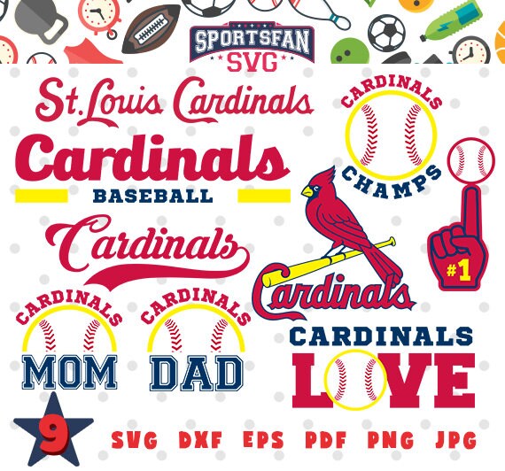 Download St Louis Cardinals baseball team collection svg svg dxf