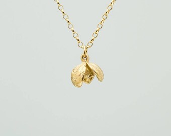 Pittosporum seed pod necklace- gold plated sterling silver