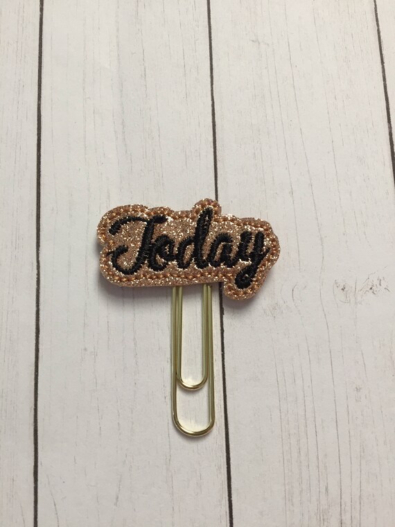 Gold Glitter Today Planner Clip/Planner Clip/Bookmark. Today Planner Clip. Organizing Planner Clip. Word Planner Clip
