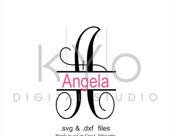 Split Vine Monogram digital font svg, alphabet svg, split Vine Monogram letters, cricut design space, silhouette, sure cuts a lot, svg files
