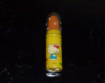 Vintage Sanrio 1976 Hello Kitty Eraser and Pencil Sharpener Lipstick Combo Sealed