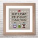 Don't make me poison your food - PDF cross stitch pattern
