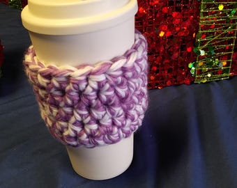 Travel Mug Cozy - Coffee Cozy - Travel Coffee Cup - Cup Cozy - Eco Friendly - Reusable - Hot or Cold - Crochet - Handmade - Ready to Ship