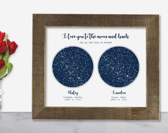 Personalized Couple Gift for Boyfriend Girlfriend Couple Print Case Printcase Long Distance Couple Gift Anniversary Gift Rustic Home Decor
