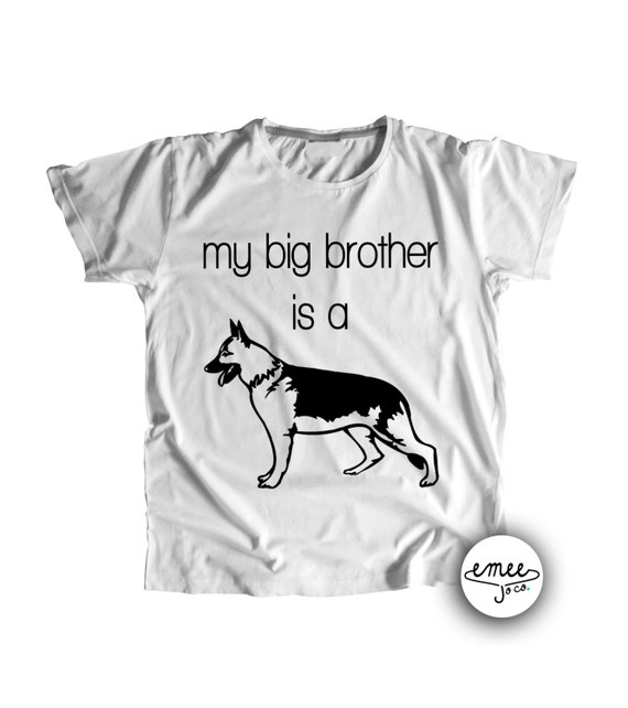 German Shepherd Baby Clothes Big Brother Dog Shirt Dog Baby