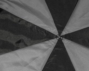 Black and Grey 2 Tone Upcycled Umbrella Dog Rain Coat