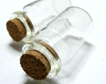 10 piece flask glass flask 16 through 35 mm for creating scrapbooking