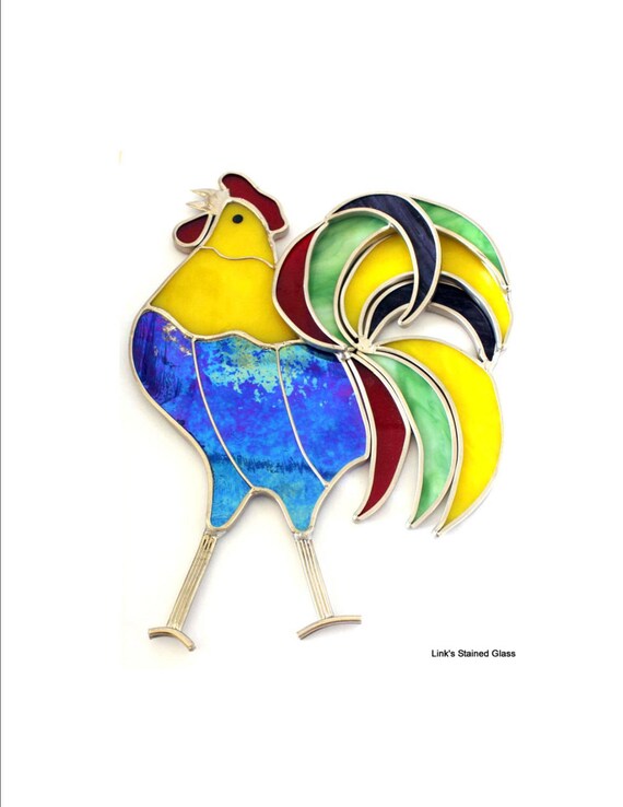 Stained Glass Rooster