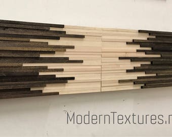 Wood Wall Art - Wall Art Sculpture - 12x36 set (2pcs) - Headboard