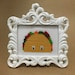 Happy Taco Framed Cross Stitch