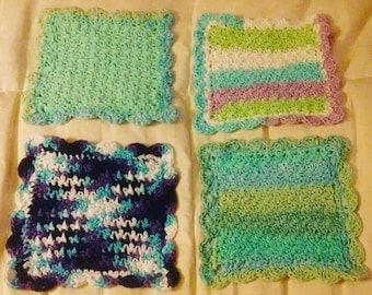 Crochet Dishcloth/Washcloth 100% Cotton