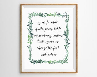 Custom vows calligraphy, Custom verse print, Custom quote decor, Custom calligraphy quote, Wedding vows calligraphy, Custom Bible Verse Sign