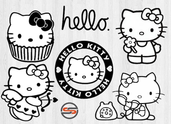 Hello Kitty SVG Hello Kitty Cut file svg files for