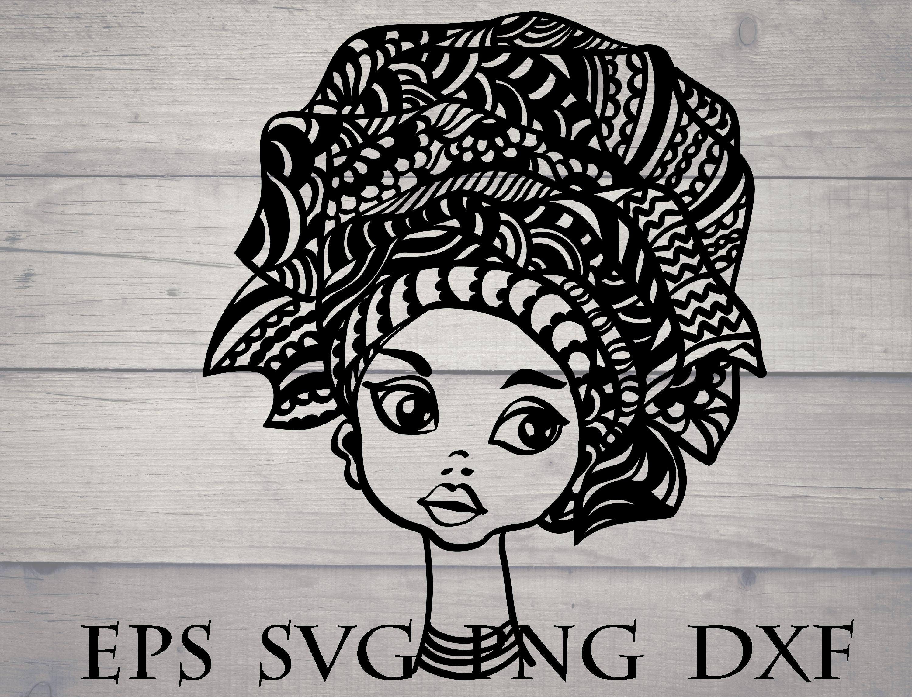 Download Afro girl svg, ethnic, woman, mandala, zentangle, svg ...