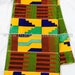 Kente Fabric/Kente African Fabric/Crafts/African Clothing/ Ankara / Kente Dress/Kente Fabric Wax Sold per Yard Green,purple,Cream,Black
