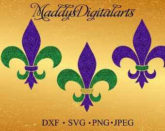 Mardi Gras Fleur de Lis SVG file- Mardi Gras Svg file- Mardi Gras Shirt Svg - Mardi Gras DXF Cut file- Silhouette Mardi Gras- Silhouette Svg