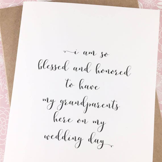 Thank you Grandparents card on your wedding day/Thank you