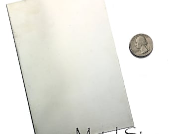 Nickel Silver "German Silver" Metal Sheet 5.875" x 3.875". 22 gauge thickness - Great for making your own blanks, charms or cut out shapes.