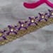Purpel Indian Embroidered Laces and Trims Saree Border Fabric Trim By The Yard Wholesale Trimmings Ribbon Sari Border Craft Sew ft272