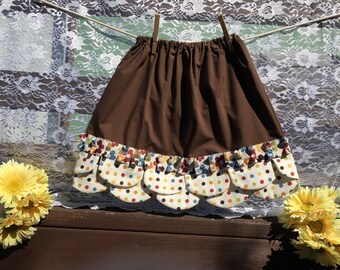 Retro Polka Dot Petal Skirt