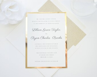 glitter wedding etsy templates for printing invitations