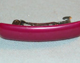 Barrette Hair Clip, Lavender Pink, Vintage old jewelry