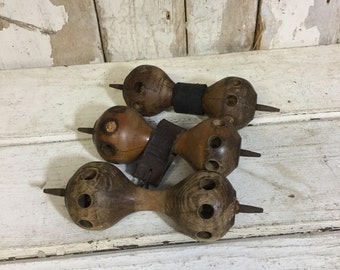 Vintage Yarn Bobbins, Rustic Decor, Industrial Decor