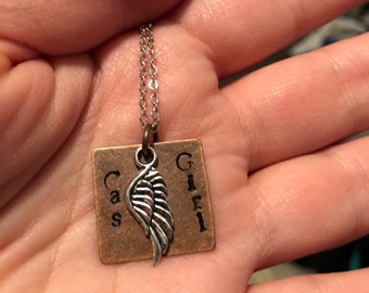 Cas Castiel Girl with Angel Wing