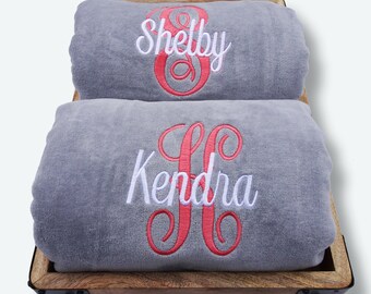 Personalized Beach Towel Monogram Beach Towel Monogrammed Towels Personalized Gift Bridesmaids Gifts Teachers Gifts Wedding Favors