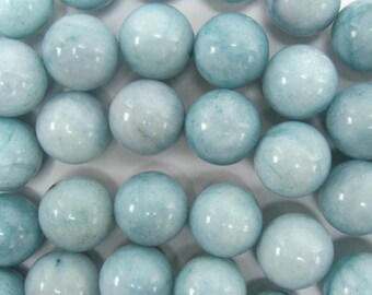 12mm blue larimar quartz round beads 15" strand S2 34853